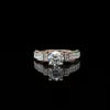 Iced Out Fancy Moissanite Diamond Baguette Cut Link Style Ring In 925 Sterling Silver Bold Hip Hop Statement Ring For Men Women