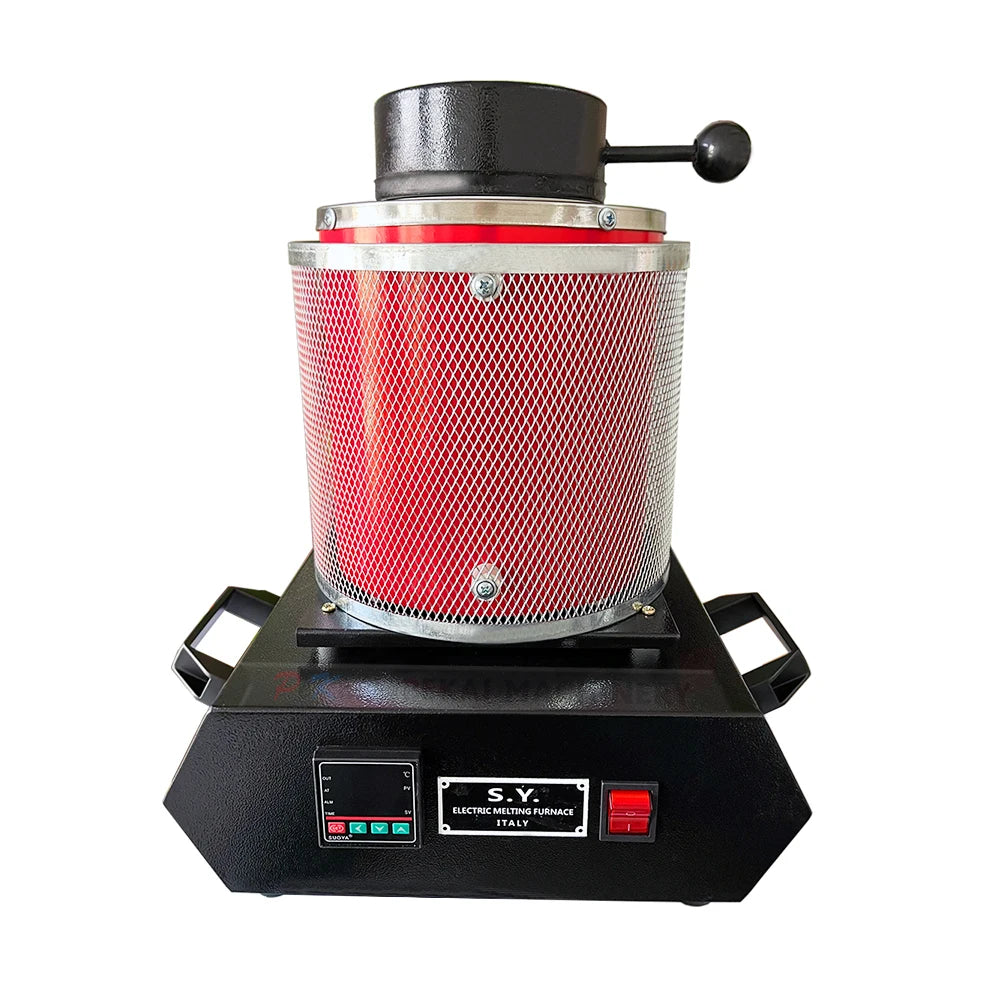 5KG Industrial & DIY Electric Aluminum Copper Gold Lead Silver Induction Red Melting Furnace for Jewelry