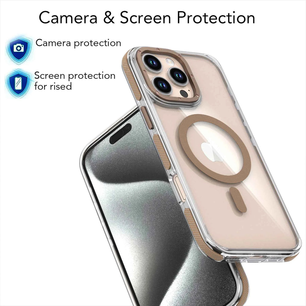Muti Color Shockproof Clear Mobile Phone Cases Full Protection Magnetic Tpu+Pc Material Phone Cover for Iphone11-16 Series