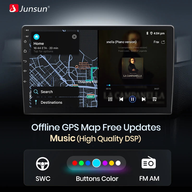 Junsun EU Stock CarPlay Android Car Radio for Honda Civic Hatchback 2005-2011 Multimedia 9" Left-hand Drive Car Autoradio