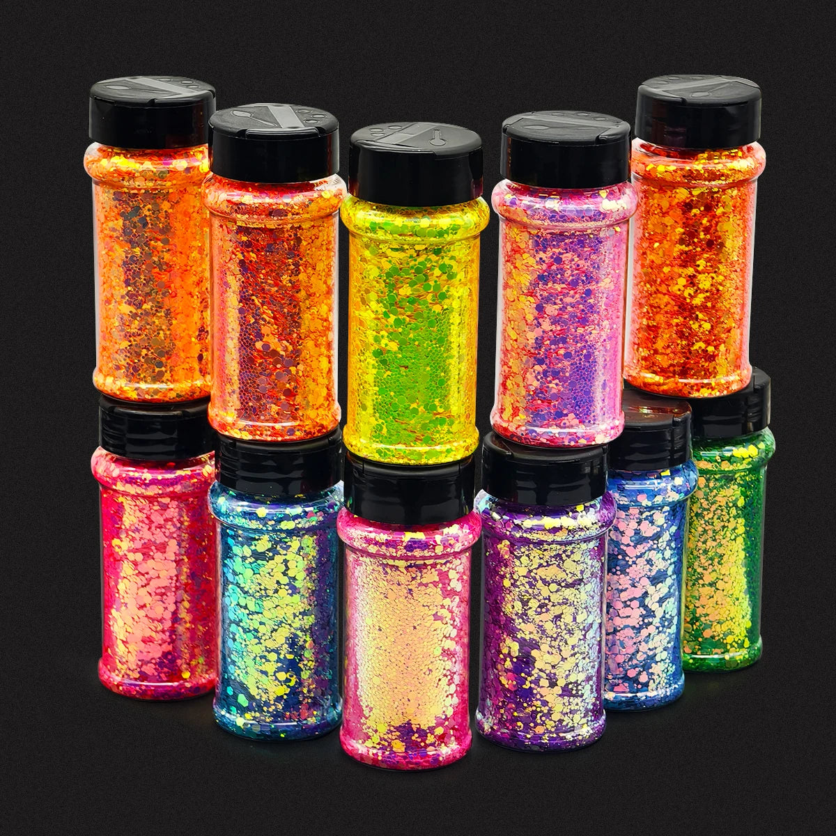 US Warehouse High Bright Glitter Set Free Shipping High Quality Polyester Hexagon Glitter Powder for Resin Crafts Nail