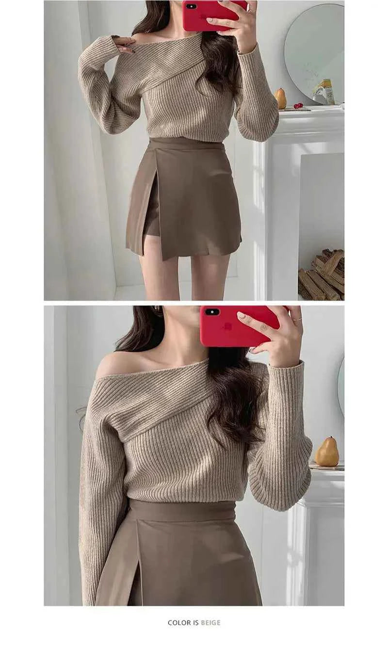Mini Skirts Women Irregular Solid Side-slit Stretchy Korean Style Trendy Chic OL High Waist Female Bottom Popular Spring Autumn