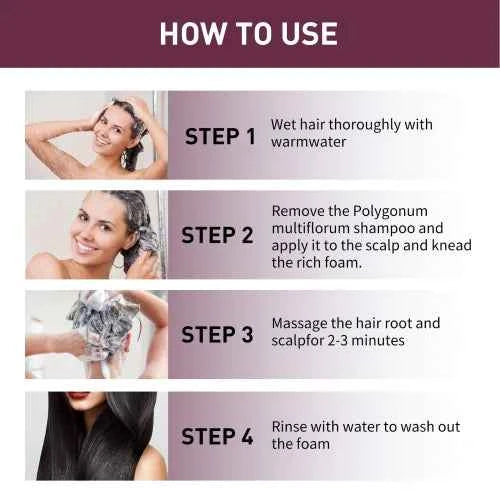 South Moon Korea Polygonum Darkening Shampoo  Brightening Restores Natural Color Black Strong Nourishing Hair