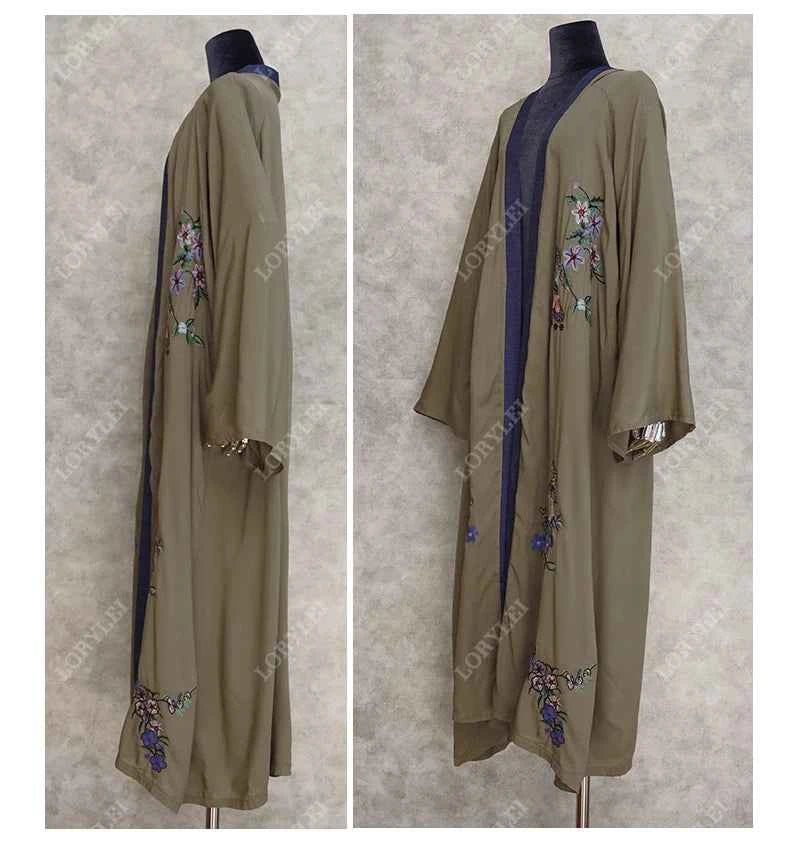 Embroidery Kaftan Beach Tunic Beach Cover up Saida de Praia Swimsuit Women Bikini cover up Pareo Sarong Beachwear Q882