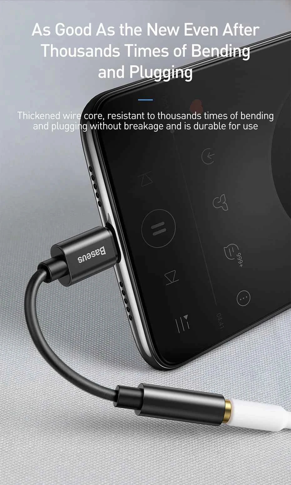 Baseus Type C to 3.5mm Aux Adapter Earphone USB C Cable Headphones Adapter 3.5 Jack Audio cable For Huawei P20 Xiaomi Mi 10