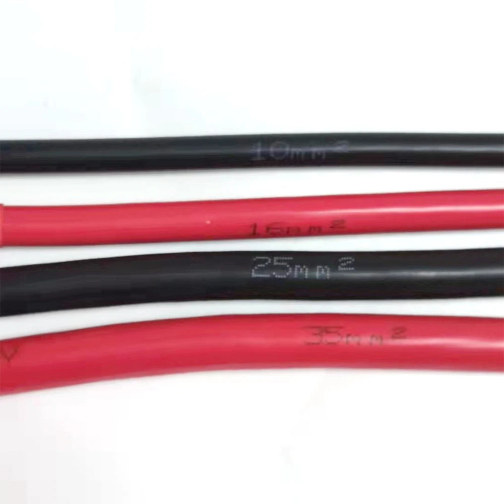 8/6/4/2AWG 10/16/25mm2 Battery Connection Cable Copper Wire with SC Terminal For Car Battery Series and Parallel, UPS, Inverter