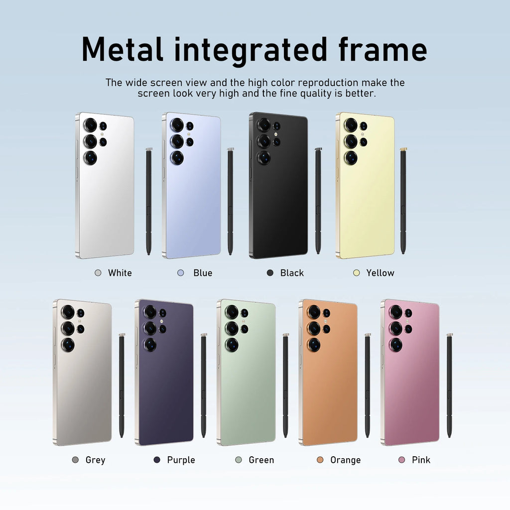 Hot Selling S25Ultra 16+1TB Qudad Core Android Phone with Face Recognition& HD Screen Cellphone Android 15 4g 5g Mobile Phones