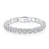 Wholesale Hip Hop 925 Sterling Silver VVS D Color Moissanite Diamond Jewelry Iced Out Tennis Chain Bracelet Necklace for Men