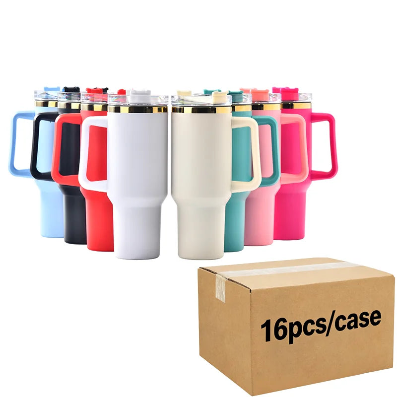 Us in Stock 40 OZ Insulated Office Use 20oz 24oz 32oz 40 OZ Flip Straw Tumbler for Home Office Outdoor Daily Use