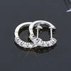 Sterling Silver 925 2.5mm 0.06CT Moissanite Sterling Silver Delicate Classic Huggie D Color Clip Earings for Women