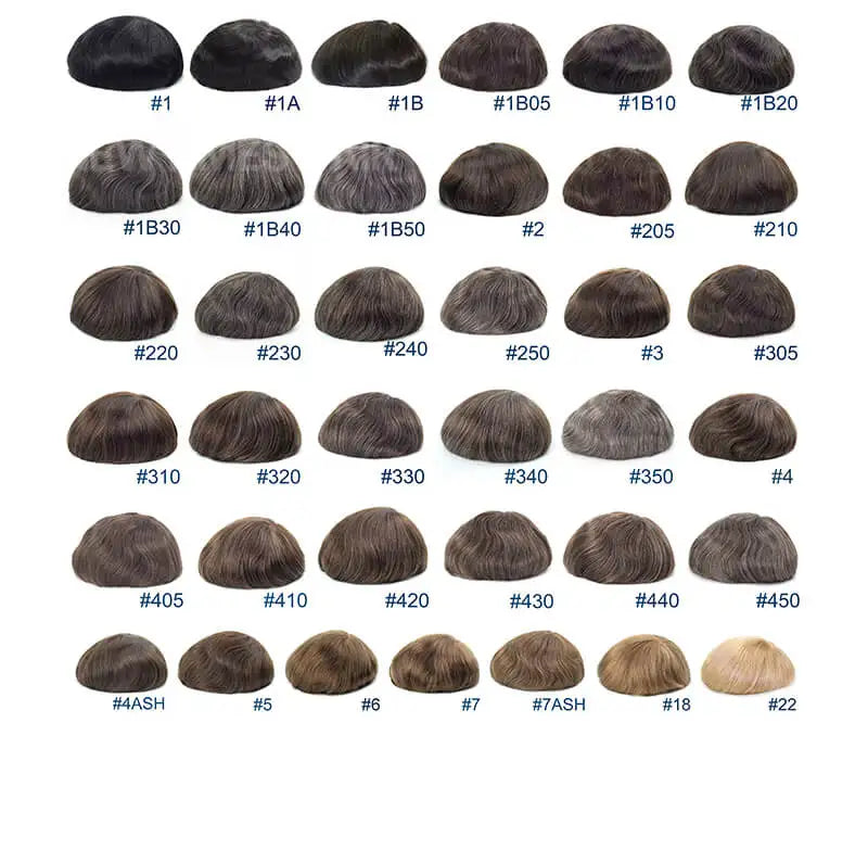Sinoland EY-03 Q6 Style French Lace Skin Natural Hairline 5 Clips Men's Toupee 100% Indian Human Hair 6 Inch 38MM Texture