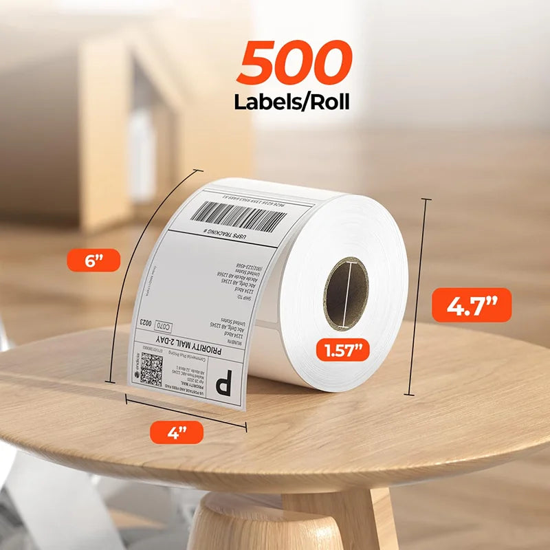 High Quality Custom Adhesive Stickers 500Labels/Roll*2 for Product Packaging Overseas Stock with Free Shipping