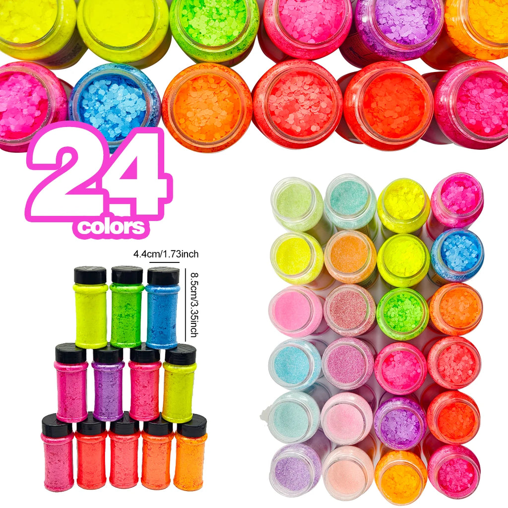 US Warehouse High Bright Glitter Set Free Shipping High Quality Polyester Hexagon Glitter Powder for Resin Crafts Nail