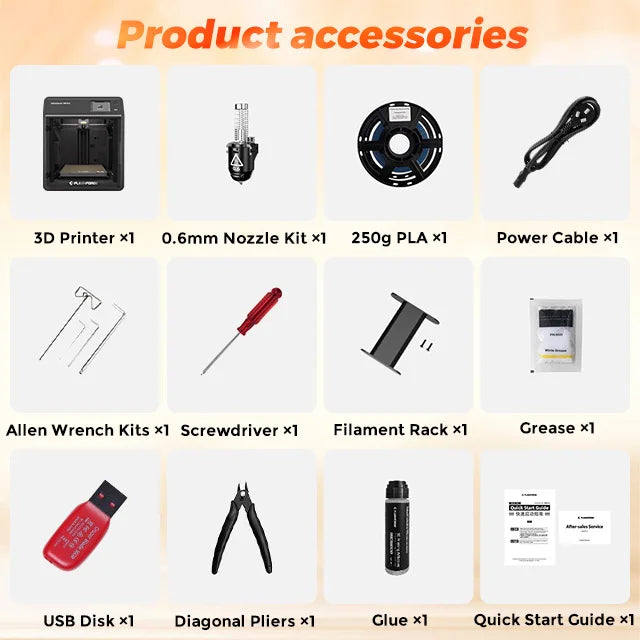 Adventurer 5M Pro Quick Printing 3D Toy Printer Fast Speed 600mm/s Automatic Grade 1-Year Warranty