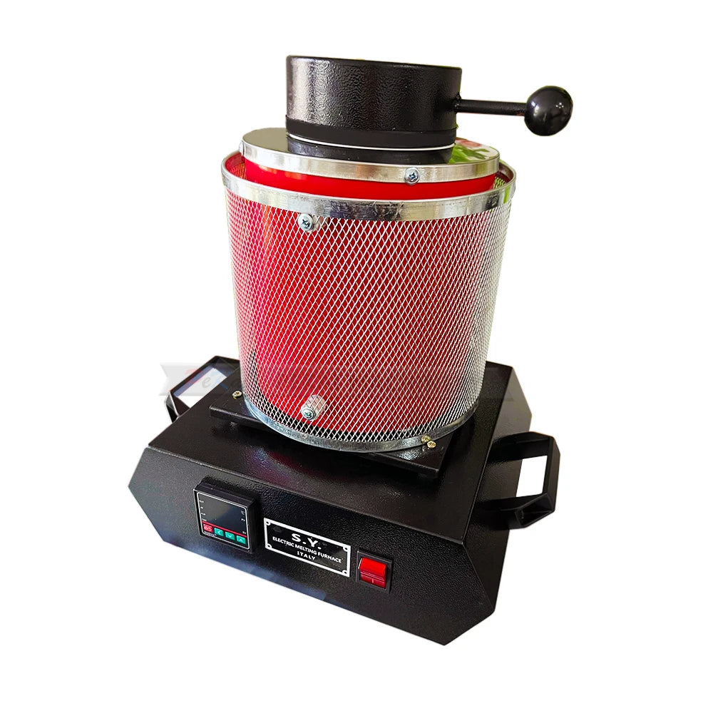5KG Industrial & DIY Electric Aluminum Copper Gold Lead Silver Induction Red Melting Furnace for Jewelry