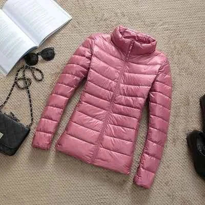 90% Ultra-light Plus Size Thin Down Jacket Women 2020 Autumn Winter Slim Short Hooded Warm White Duck Down Coat Women Outerwear