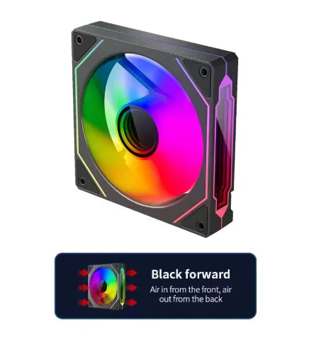 TEUCER PRO 12CM ARGB Shuang Synchronous Mute 4th Generation Family Chassis Ball Bearing Plastic Computer Case Cooling Fan