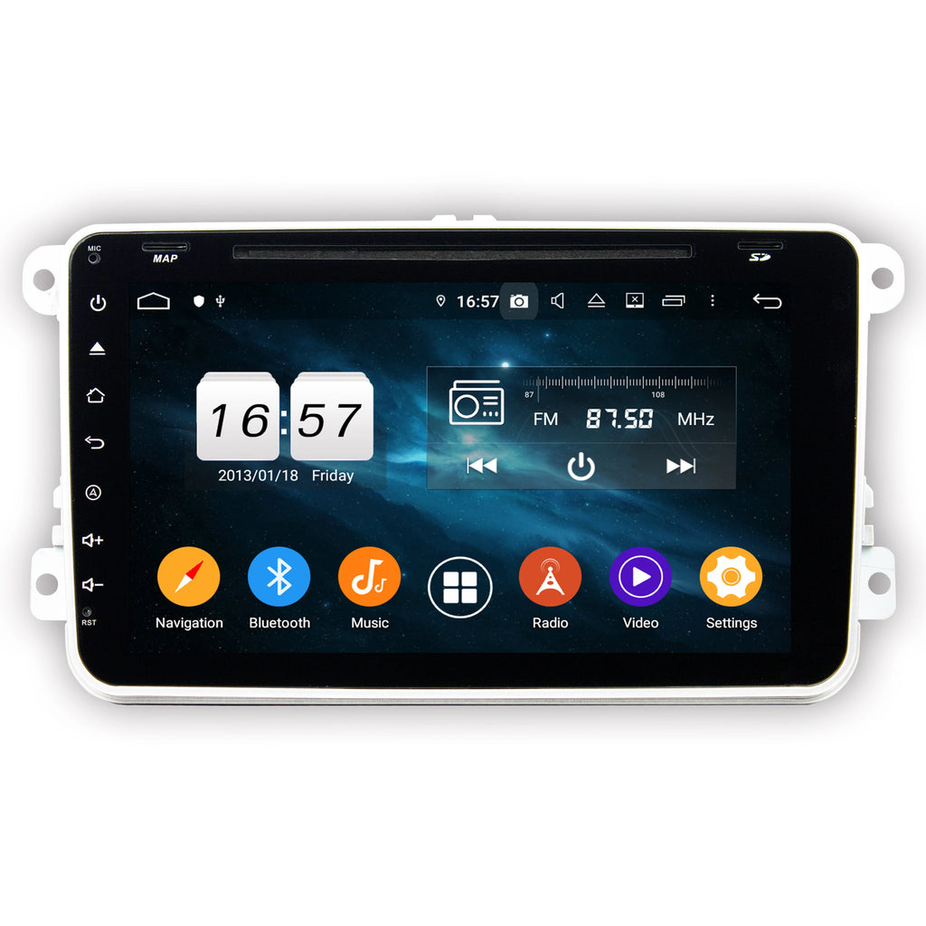 2 Din 8" Android 14 Car Multimedia Player Navigation Audio Radio for Skoda FABIA 2005-2010 for SKODA Superb  for Octavia