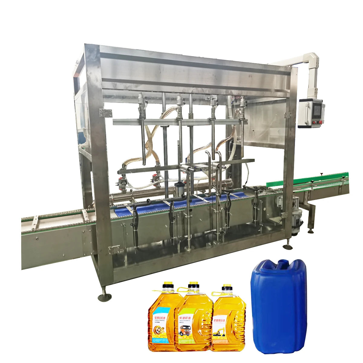 Automatic Lube Oil Paste Jerry Can Drum Cleaning Liquid Oil Bottle Liquid Filling Machines 5000ml