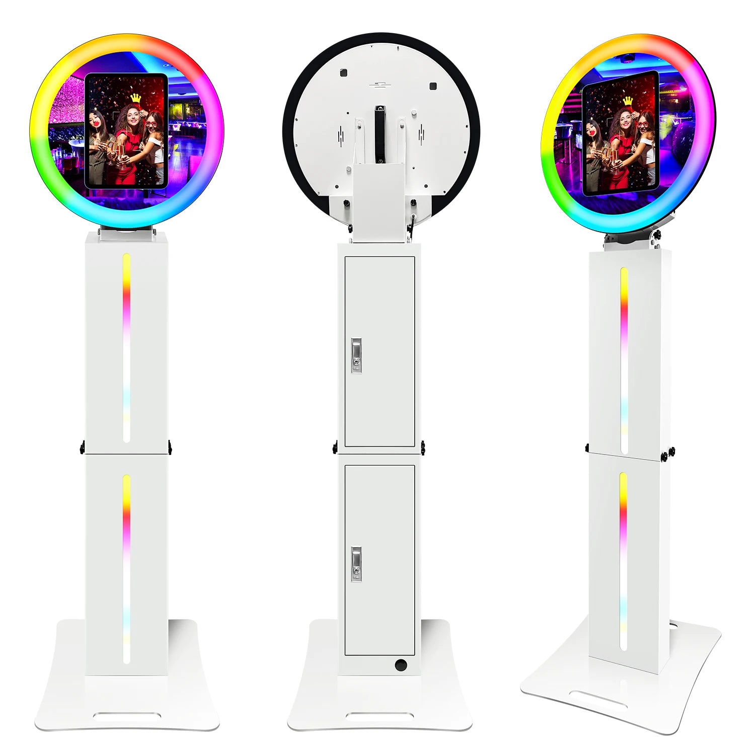 iPad Photo Booth Kiosk Selfie Magazine Wedding Photobooth Machine Sleek Metal Shell for Event Party