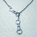 Fashion  Double Handcuffs Pendant Adjustable Cross Lariat Necklace For Women Men Punk Goth Jewelry Gift