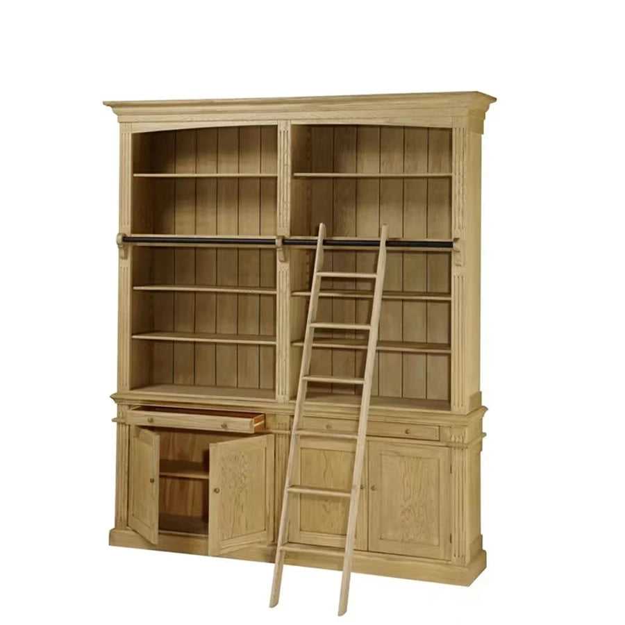 Modern Living Room Storage Combination Kids Solid Wood Bookcase