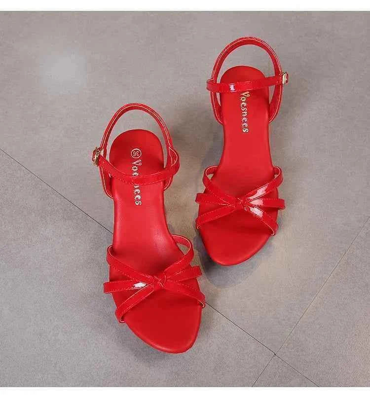 Sandals Women Shoes Big Size 43 Thin Heels Summer Candy Color Peep Toe High Heels Sexy Nightclub Party Slides Cross-Strap Shoes