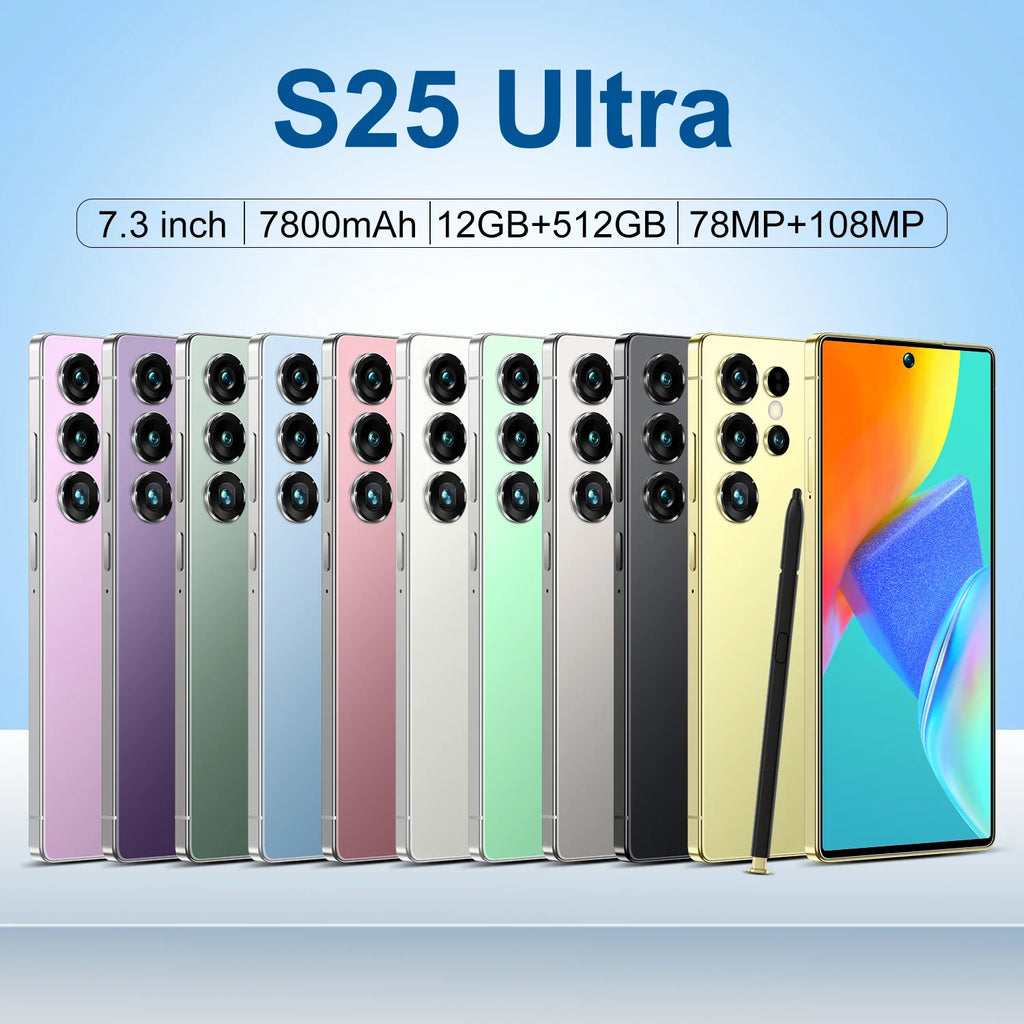 S25Ultra 5G Smartphone Deca Core Dual SIM FHD OLED 90Hz 16GB+1TB Storage Android 14 German Language 108MP Rear Camera EU
