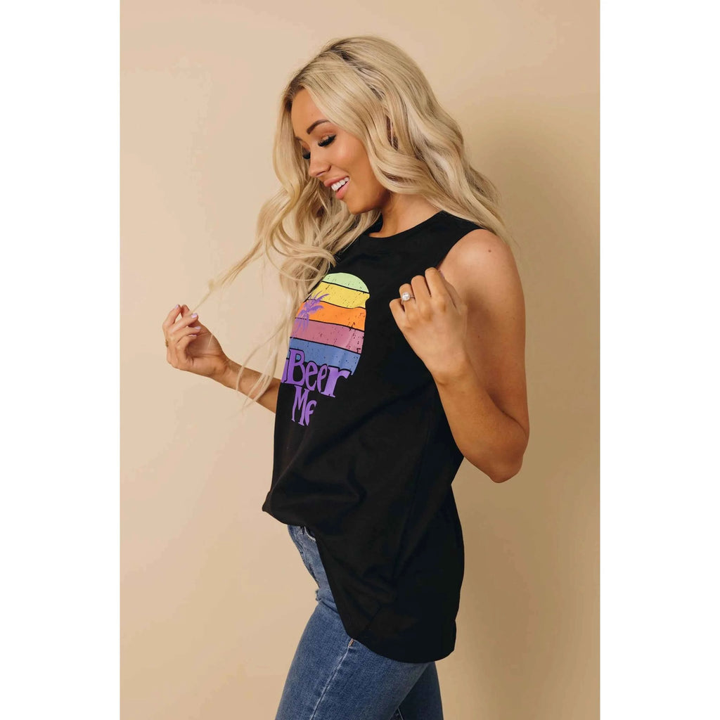 Women's TD "Beer Me" Sunset Tank Top