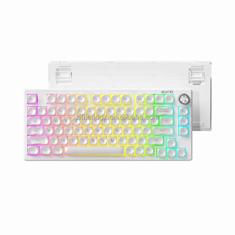 FURYCUBE IP75 Wired Mechanical Feel Keyboard RGB 19-Key Anti-Ghosting Multifunctional Smart Knob Fit for Daily Gaming Keyboard