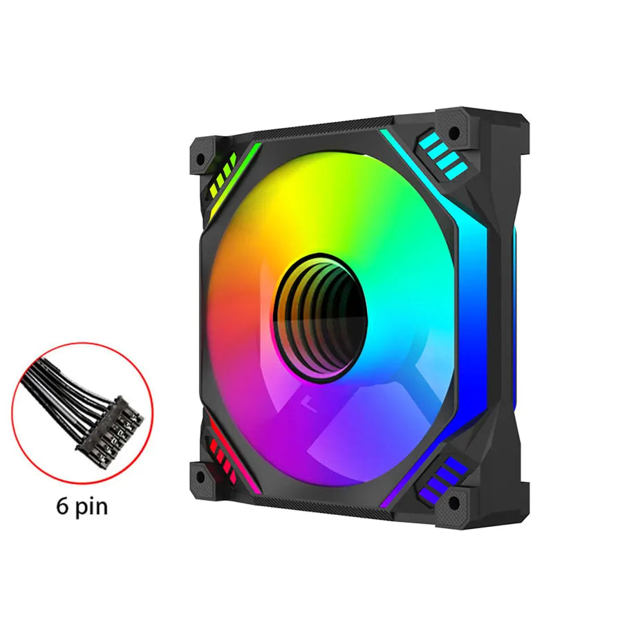 Lovingcool OEM Custom 12025 RGB Gaming PC Computer Fan 12v Cooler Fan Plastic RGB Cooling Fan Radiator for Computer Case