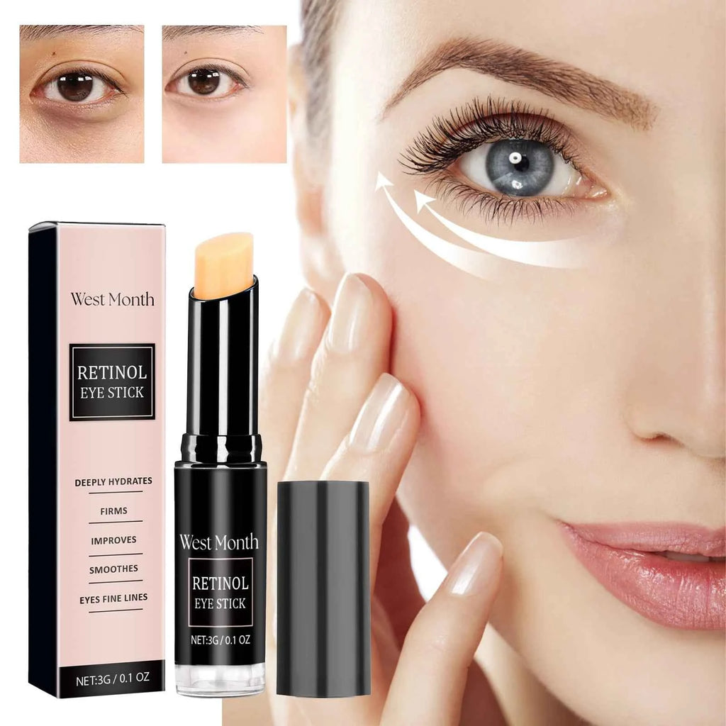 West&Month Retinol Eye Stick Firming Eye Cream for Dark Circles Light Line Moisturizing for Eye Area Lift