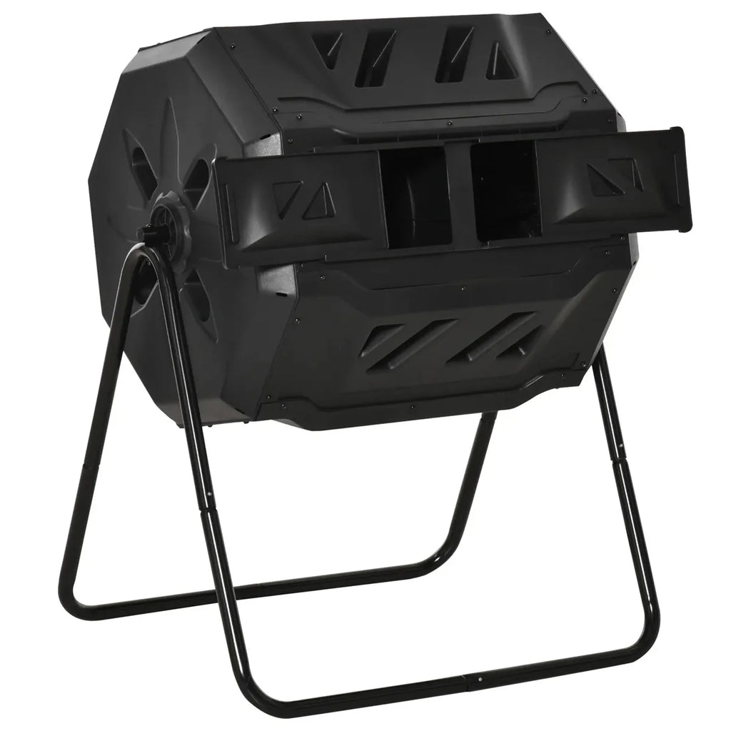 Outdoor Furniture Black Tumbling Outdoor Compound Fertilizer Drum 162L