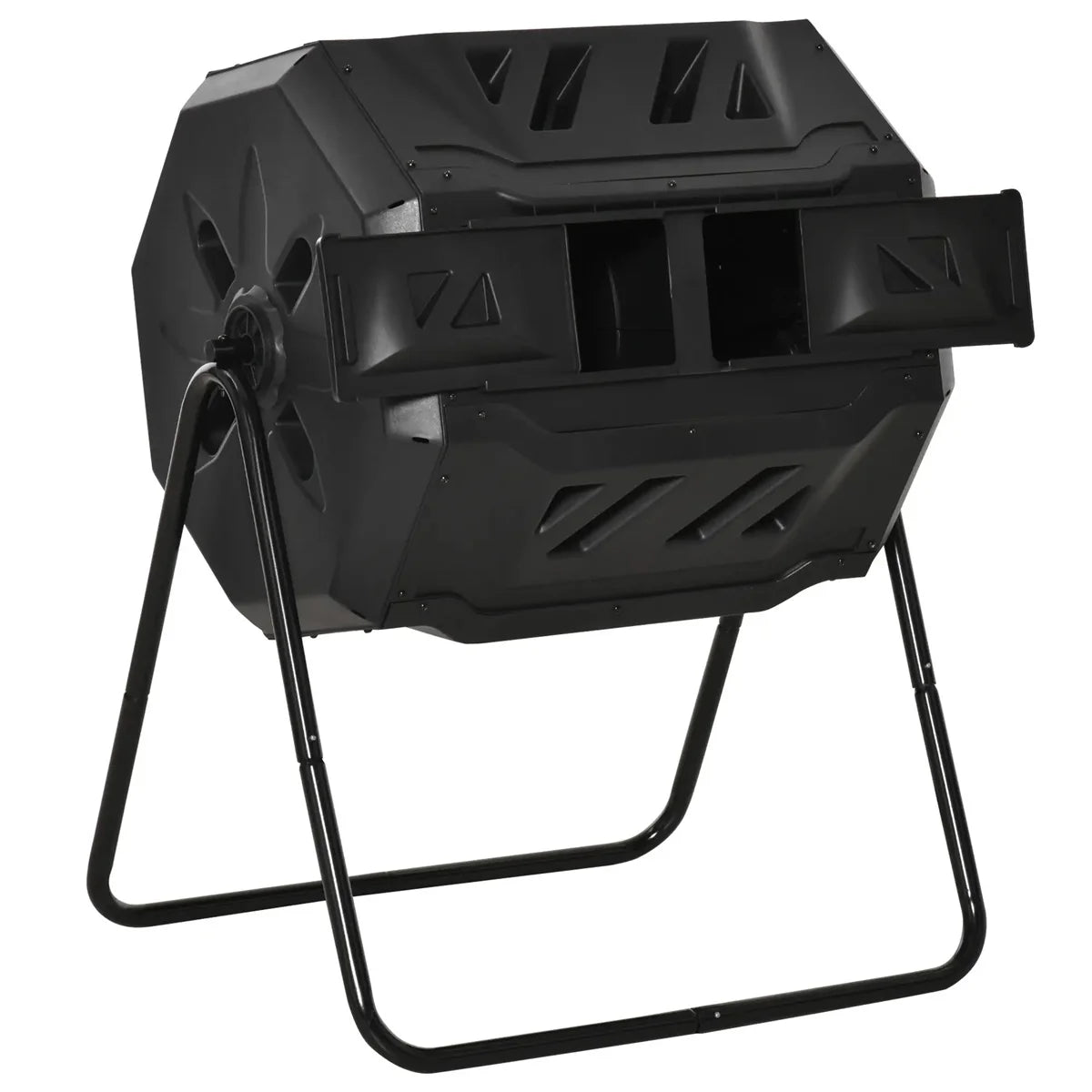 Outdoor Furniture Black Tumbling Outdoor Compound Fertilizer Drum 162L