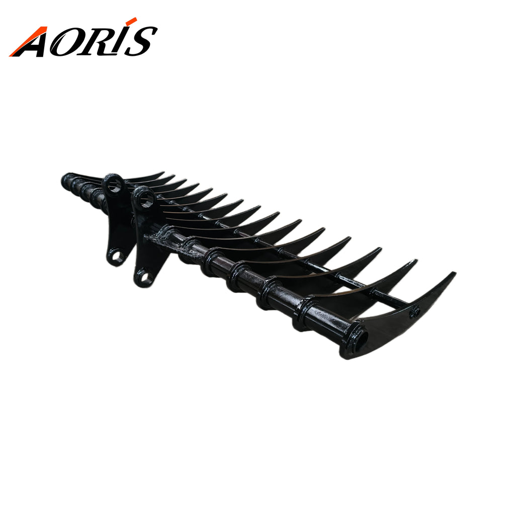 Hot Selling Mini Excavator Attachments Root Rake and Grass Rake for 0.8 Ton 1 Ton 1.2 Ton Excavators