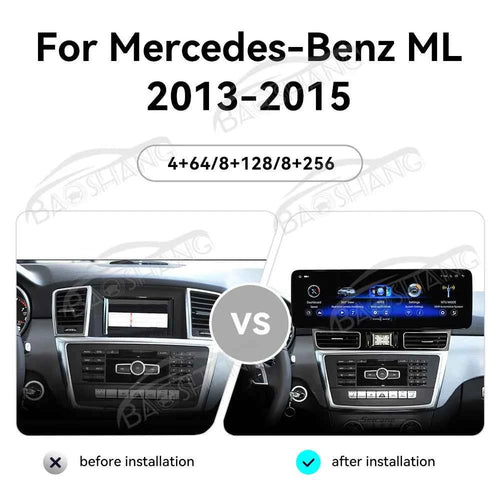 14.9'' Inch Carplay for Mercedes-Benz ML 2013-2015 Car GPS Navi Multimedia Video Player Co-pilot Passengers Display Head Unit