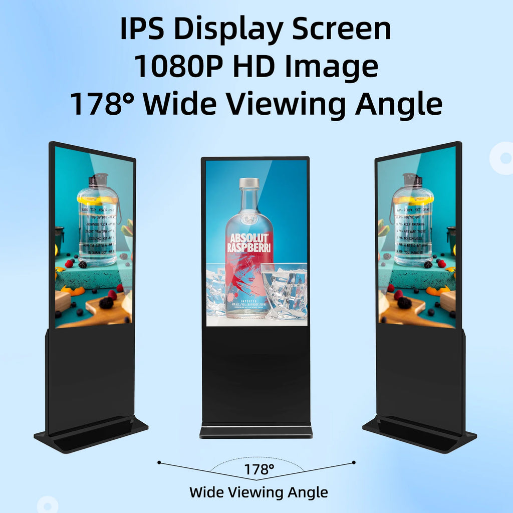 MWE Free Shipping US Warehouse DDP Price 43 55"Touch Screen 2K Indoor Floor Standing Totem LCD Advertising Digital Signage Kiosk