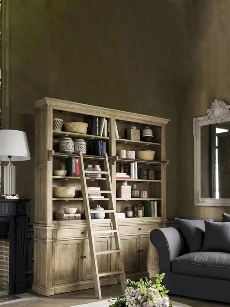 Modern Living Room Storage Combination Kids Solid Wood Bookcase