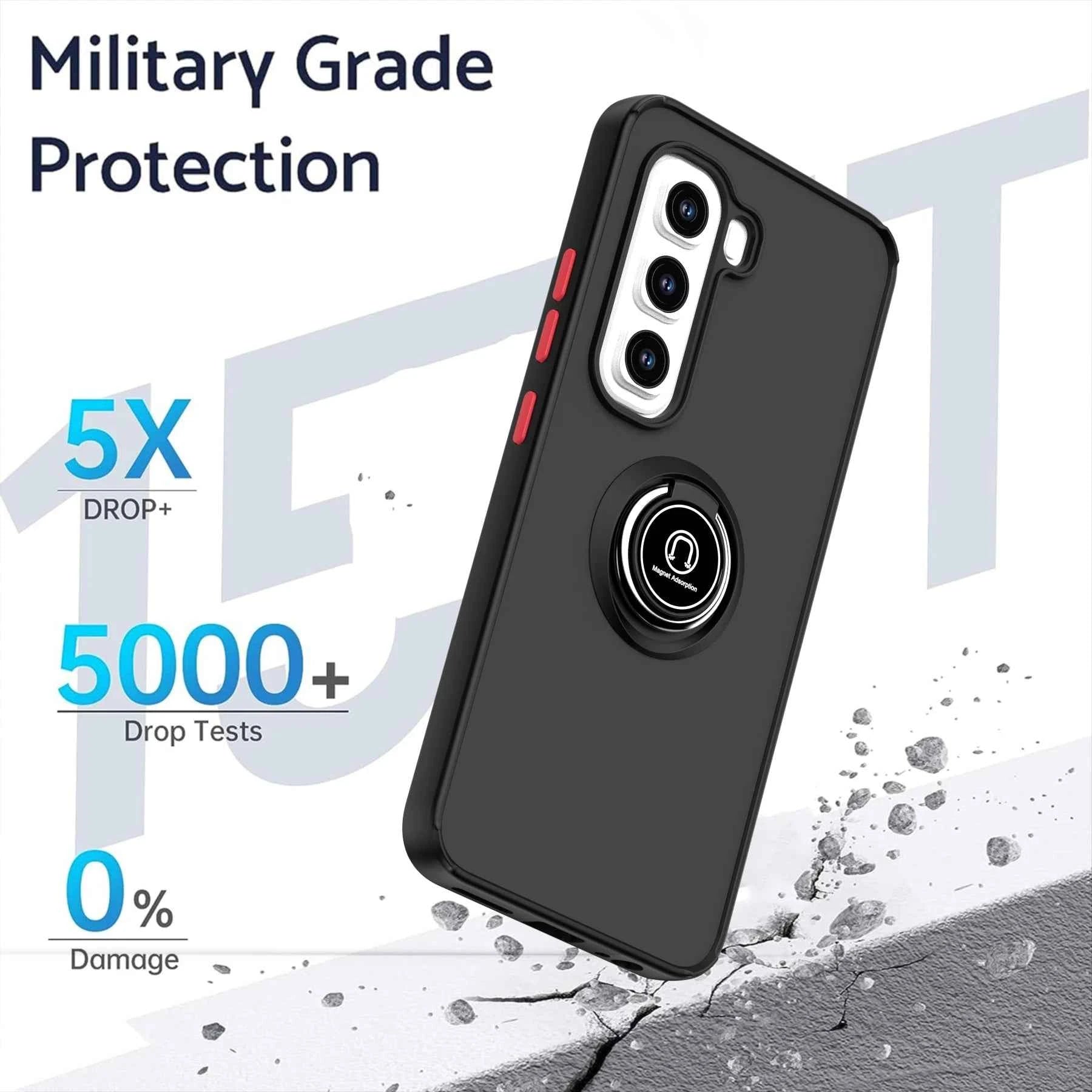 Contrast Color Phone Covers Magnetic Mobile Phone Cases With Ring Stand for Infinix Hot50 30i Hot 20Play 11 10 12 40Pro
