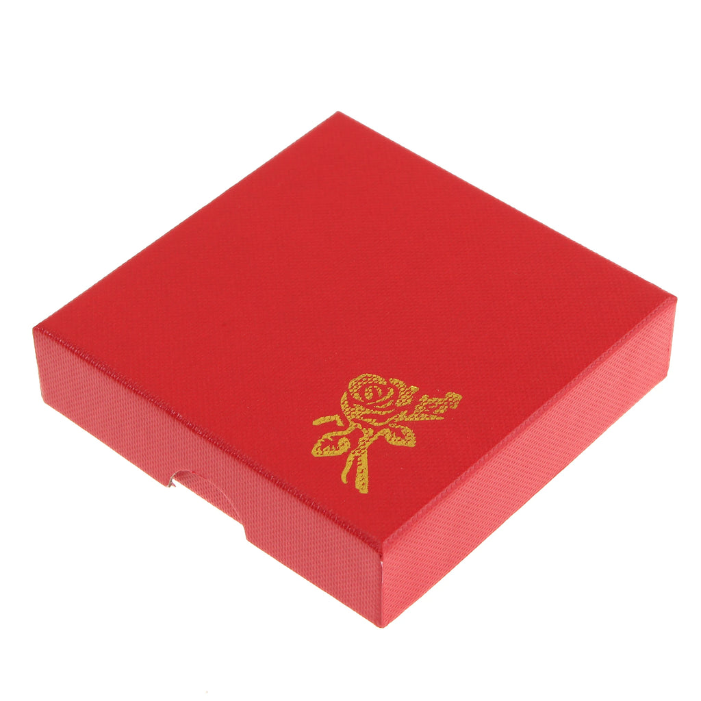 Square Rose Printed Jewelry Packaging Box Bracelet Necklace Storage Case Cardboard Gift Box Jewelry Organizer Case