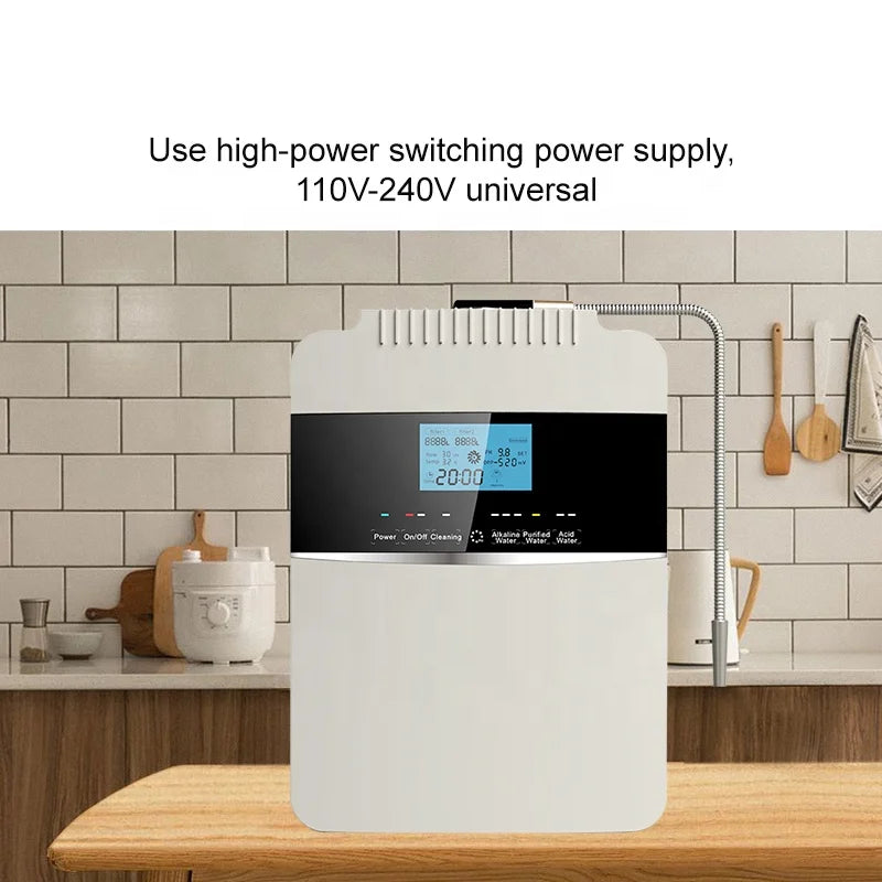 2024 Hot Sale Hydrogen-rich Alkaline Water Machine 10000L Filter Life Plastic Desktop Model Electric/Battery Powered Commercial