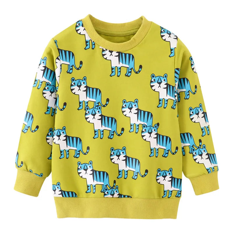Jumping Meters New Arrival Rockets Print Autumn Winter Kids Clothes Boys Sweatshirts Cotton Long Sleeve Tops Hoodies Shirts