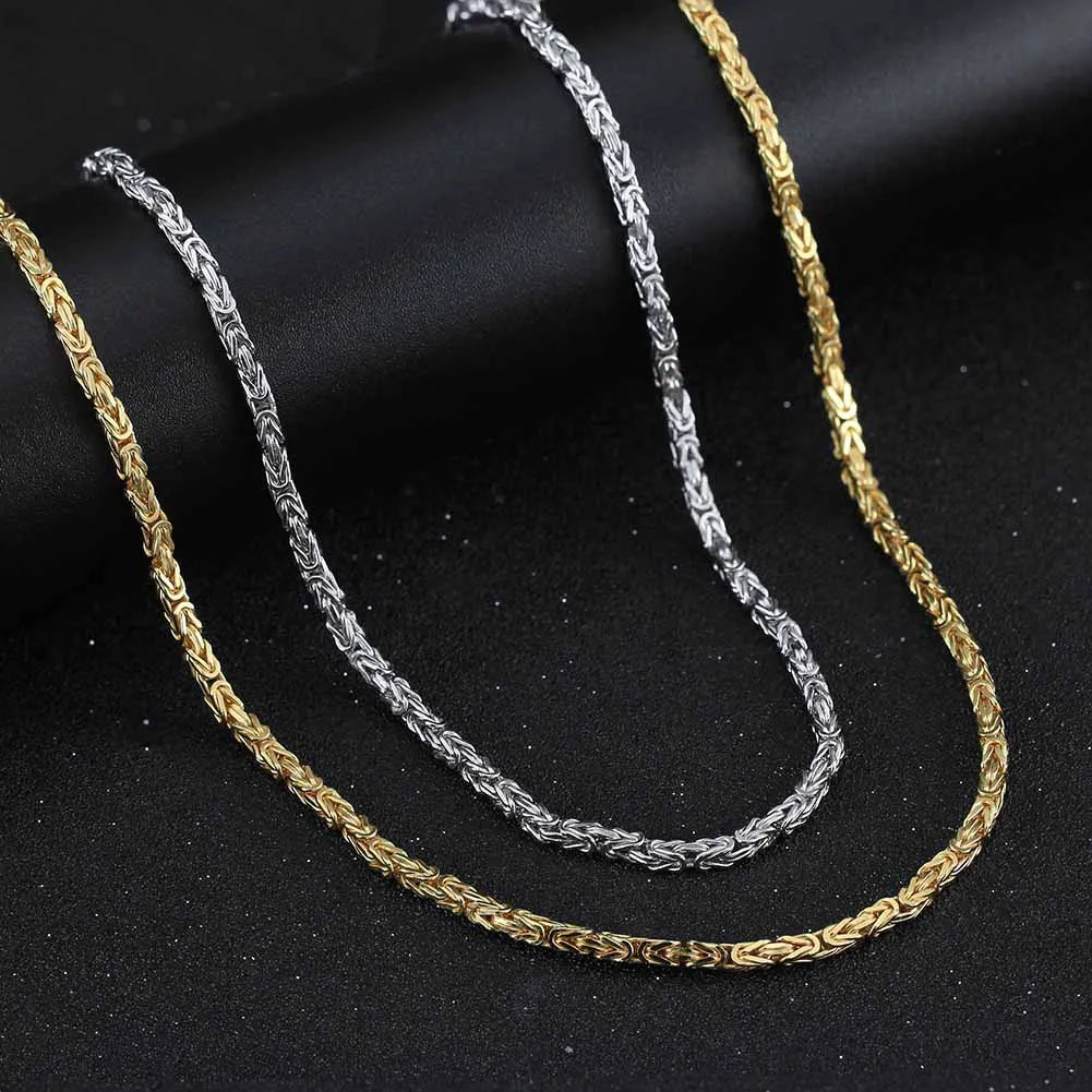 2.5mm S925 Sterling Silver Gold-plated Necklace Men Women Classic Chain Hand Woven Bracelet Necklace Jewelry Set Gift