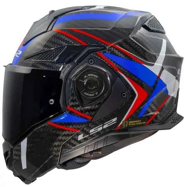 FF901 Original Carbon Fiber Rear Flip Helmet with Double Lens 180° Uncover DOT Four Seasons Compatible Fiber 6K for Motorcycles