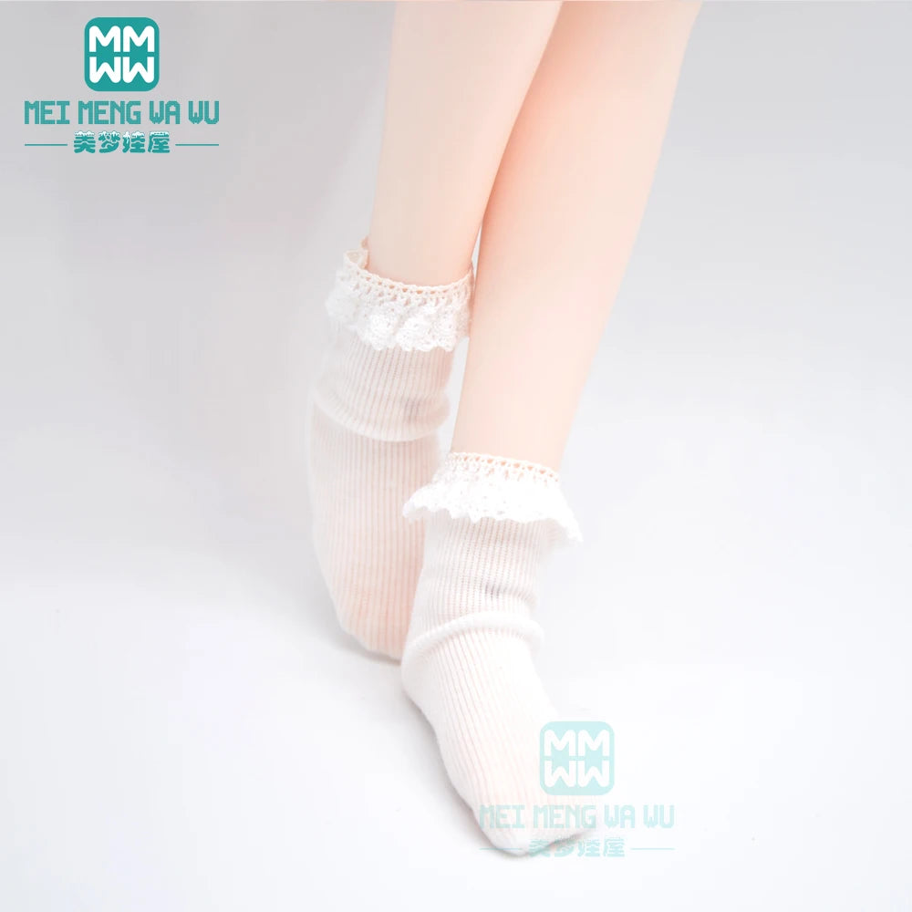 BJD Accessories for 1/3 BJD SD DD Doll Fashion Striped Socks, Reticulated Stockings, Lace Stockings