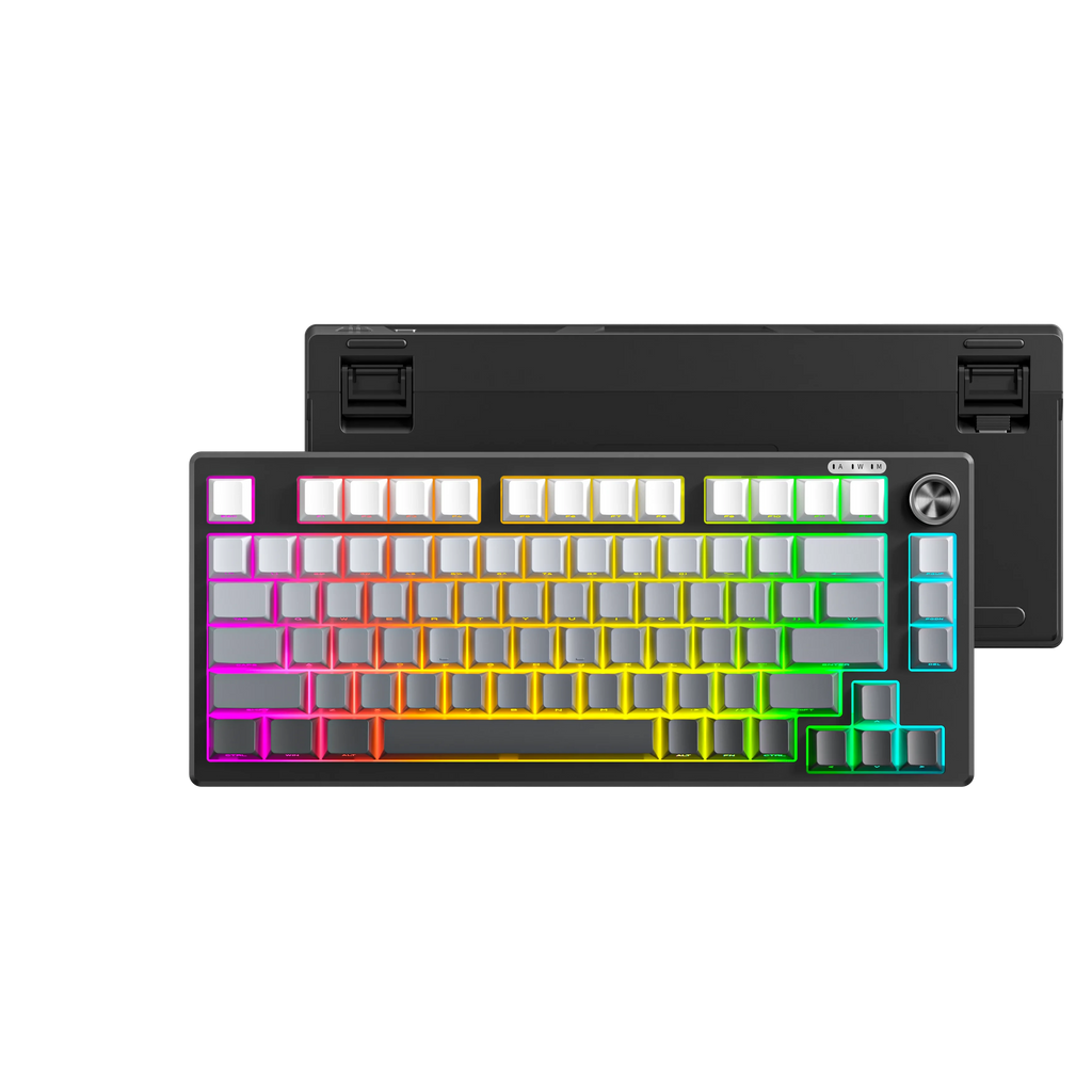 FURYCUBE IP75 Wired Mechanical Feel Keyboard RGB 19-Key Anti-Ghosting Multifunctional Smart Knob Fit for Daily Gaming Keyboard