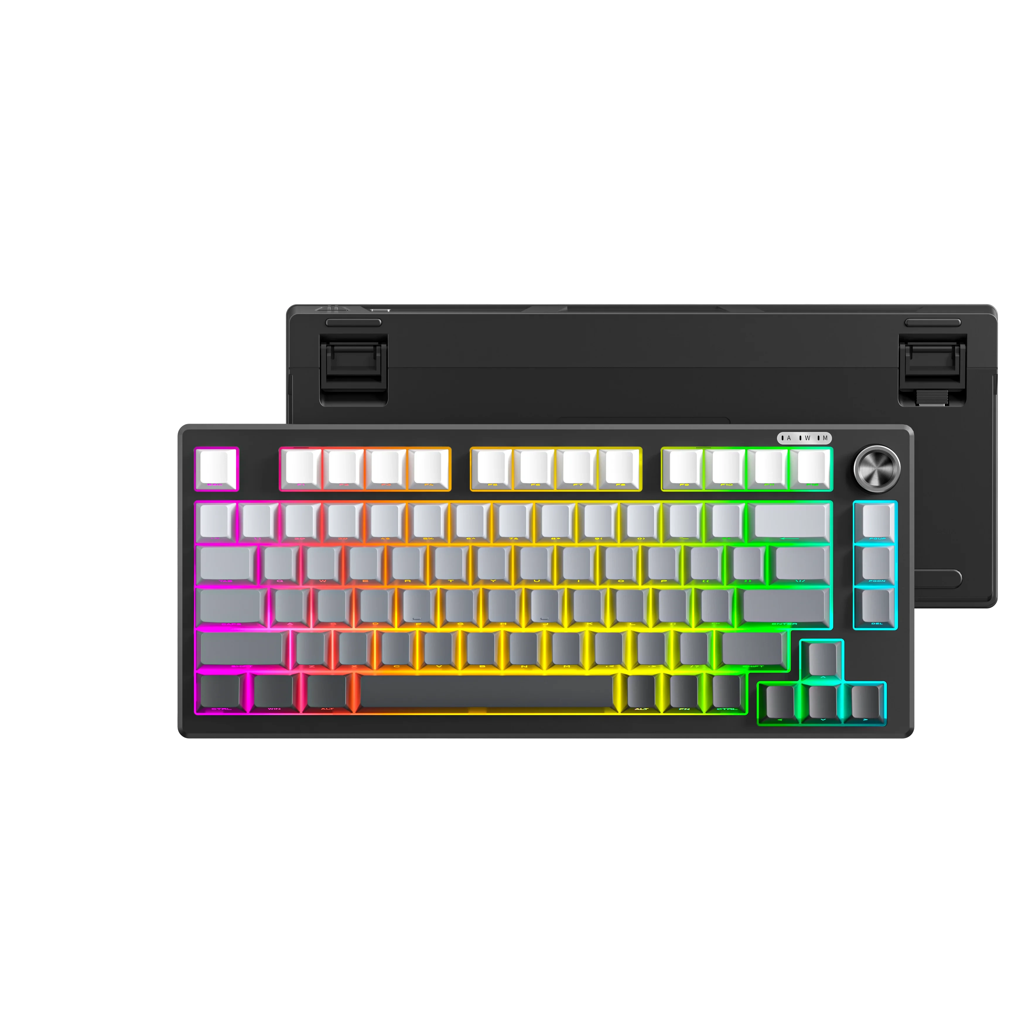 FURYCUBE IP75 Wired Mechanical Feel Keyboard RGB 19-Key Anti-Ghosting Multifunctional Smart Knob Fit for Daily Gaming Keyboard
