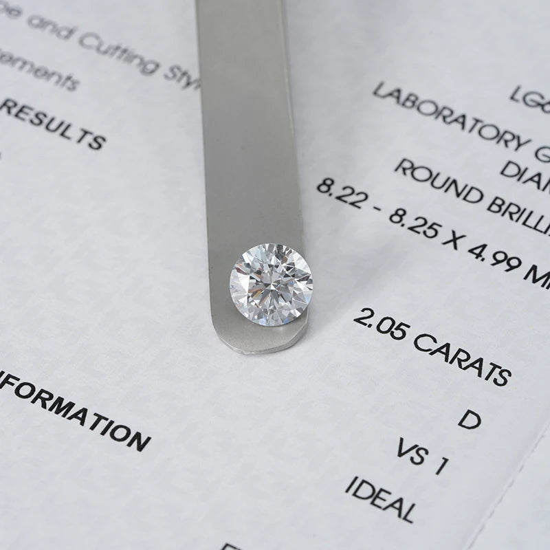 Starsgem 2.0ct Lab Diamond HPHT CVD IGI Certified LGD 2 Carat D E VVS VS Loose Lab Grown Diamond for Jewelry