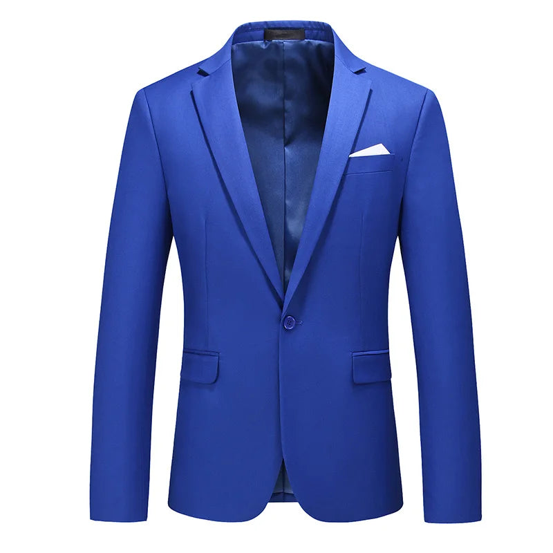 2026 New Men Blazer Coats Casual Business Blazer Jacket Fashion Mens Formal Wedding Blazers Plus Size M-6Xl Solid White Black