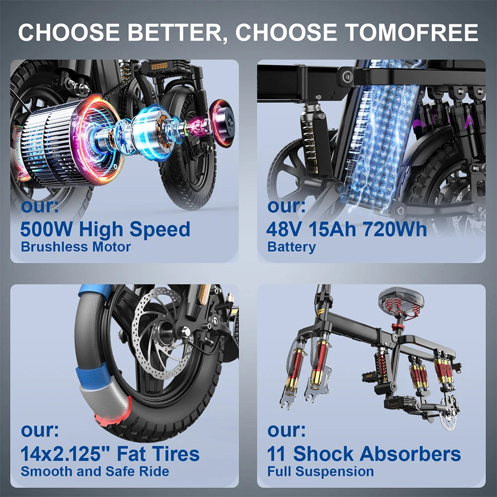 Free Shipping 2026 Long Range Folding E-Bike 400W Bicicleta Eléctrica UL Certified US Stock Ready for Dropshipping & Commuter